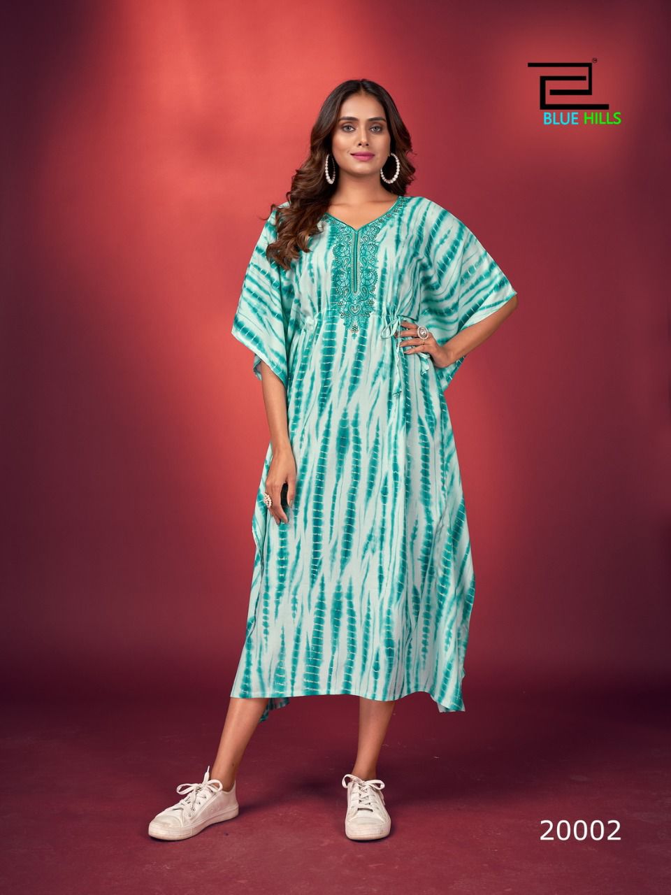 Blue Hills Stare 20 Printed Wholesale Kaftan Style Designer Kurti Catalog